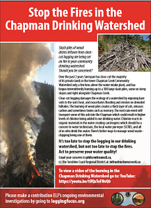 Stop the Fires in the Chapman Watershed