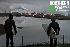 Northern Grease follows three snowboarders on a 18,000 km road trip across Alberta and British Columbia in a waste veggie oil powered school bus.